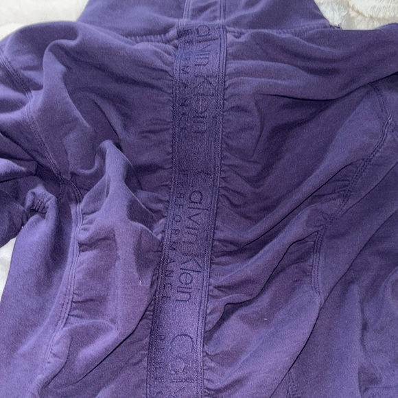 Calvin Klein Performance Purple Bomber Jacket with Sleek Design - Picture 3 of 5